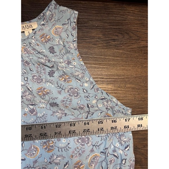 A New Approach Womens Small Blue Floral Sleeveless Dress Casual Everyday - Picture 4 of 5